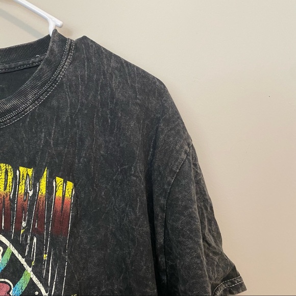 CELESTIAL DREAM NWOT Acid Wash Crop Band Tee - Picture 4 of 5